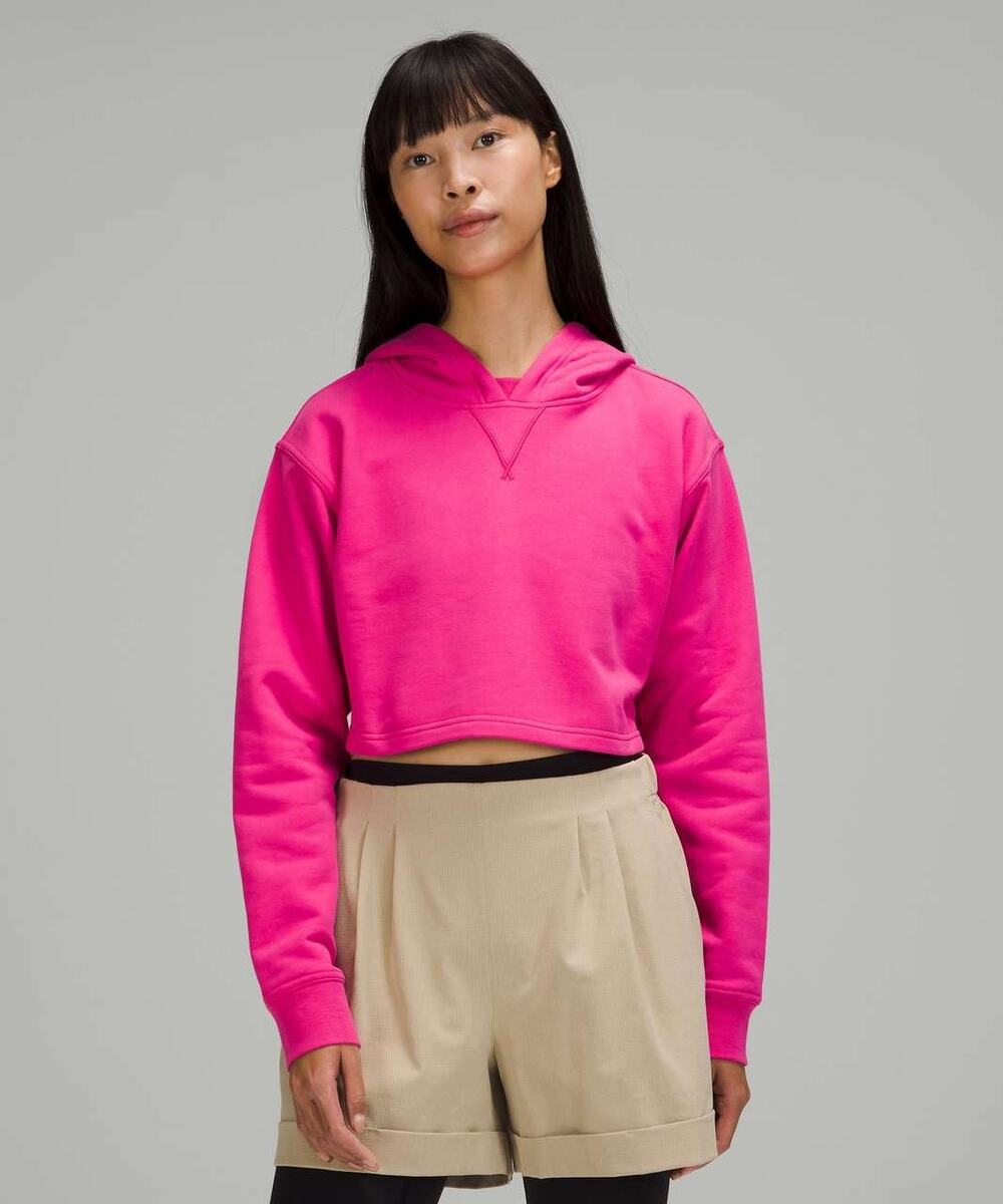 Lululemon All Yours Cropped Hoodie Cotton Terry Athleisure Workout Gorpcore 2